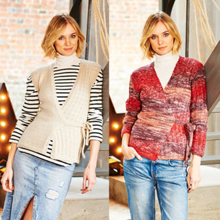 St9541 Ladies Cardigan & Waistcoat in Stylecraft Life Changes & Life Changes DK