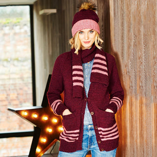 St9549 Cardigan, Scarf & Hat for Women in Stylecraft Life DK