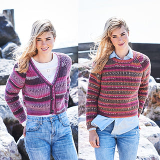 St9569 Fisherman's Rib Sweater & Cardigan in Stylecraft Life Heritage