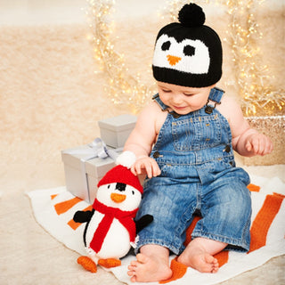 St9578 Piper The Penguin Toy, Hat & Blanket in Stylecraft Wondersoft Stardust DK