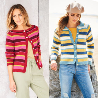 St9581 Boat Neck & Collared Cardigans in Stylecraft Bellissima DK