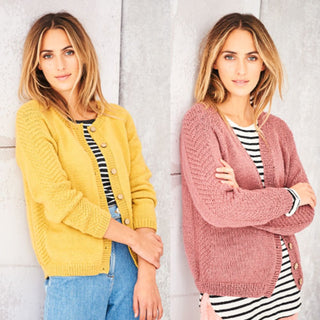 St9586 Round & V Neck Cardigans in Stylecraft Bellissima DK