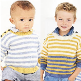 St9603 Boy's Sweaters for Ages 0 to 7 Years in Stylecraft Bambino DK