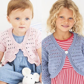 St9604 Girl's Boleros for Ages 0 to 7 Years in Stylecraft Bambino DK