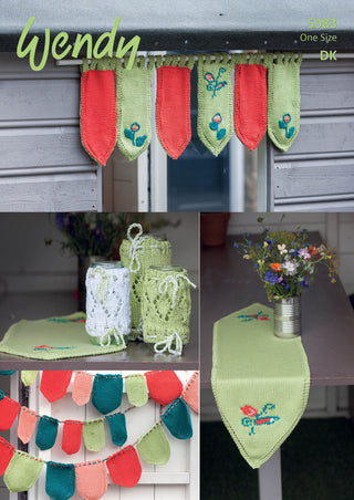 TRW5983 Window Decoration, Jar Covers, Table Runner and Bunning DK