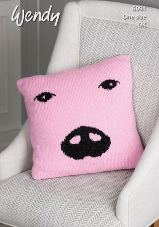 TRW6094 Pig Cushion in Wendy With Wool DK