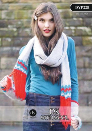 DYP228 Ladies Scarf DK with Wool