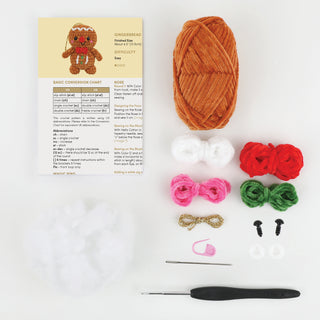 Fred the Gingerbread Amigurumi Crochet Decoration Kit