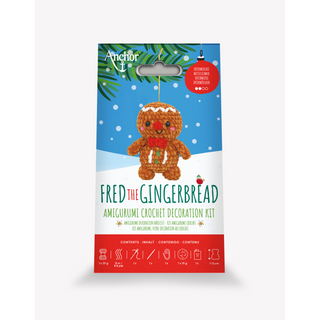 Fred the Gingerbread Amigurumi Crochet Decoration Kit