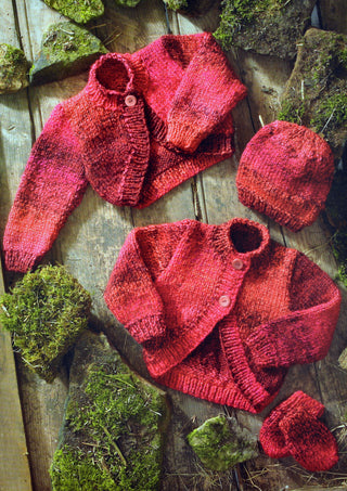 JB16 Children's Cardigans, Hat and Mittens Chunky
