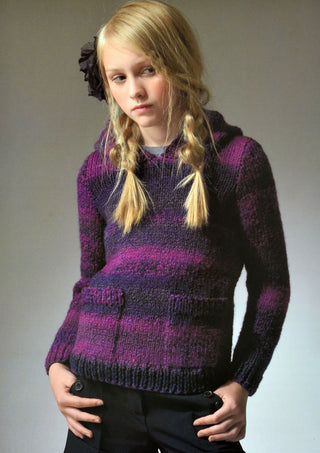 JB49 Children's Hooded Jumper Marble Chunky