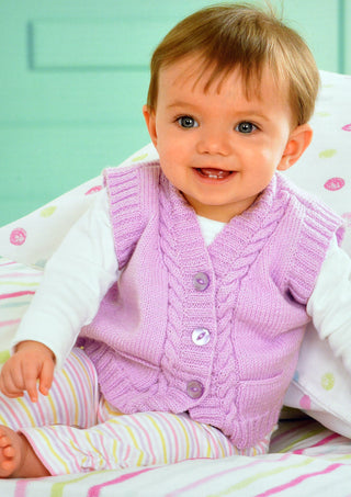 JB124 Baby Waistcoats and Sleeveless Tops 4ply