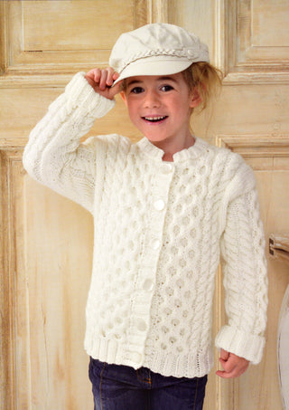 JB154 Children's Cable Cardigan Chunky