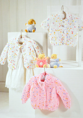 JB320 Baby Cardigans Confetti Chunky