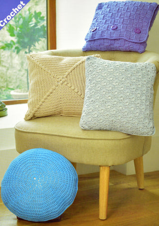 JB330 Crochet and Knitted Cushions Noodles Chunky