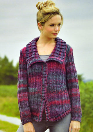 JB335 Ladies Cardigan Marble Chunky