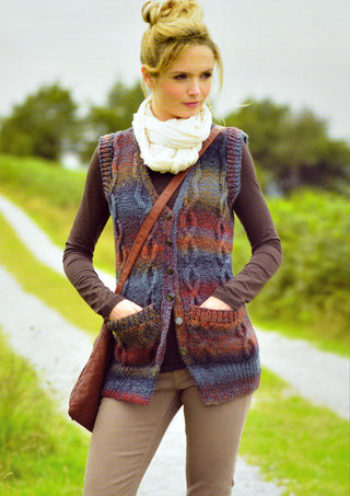 JB337 Ladies Waistcoat Marble Chunky