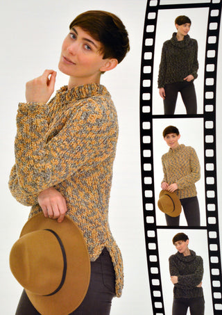 JB385 Ladies Jumper Animal Print Super Chunky