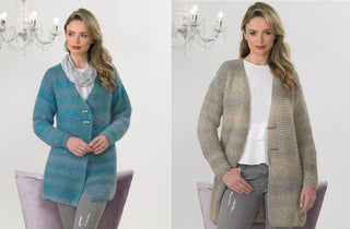 JB562 Woman's Jacket in James C Brett Marble Chunky Glamour