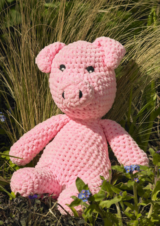 JB937 Petunia Pig in James C Brett Flutterby Chunky