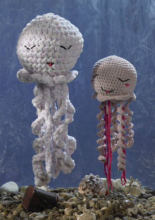 JB938 Jasmine & Joy Jellyfish in James C Brett Flutterby Chunky & Huggble Super Chunky