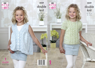 KC5039 Top and Waistcoat for Children in King Cole Calypso DK