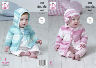 KC5102 Babies Coats & Hat in Cottonsoft Baby Crush DK