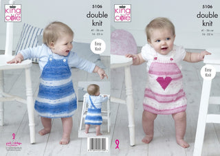 KC5106 Babies Pinafores in Cottonsoft Baby Crush DK