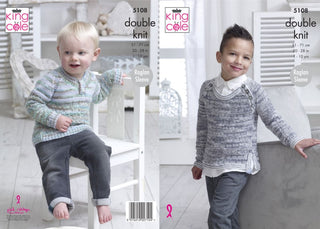 KC5108 Sweaters for Children in King Cole Comfort Kids DK