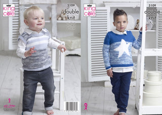 KC5109 Sweaters for Children in King Cole Comfort Kids DK