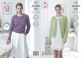 KC5127 Ladies Sweater & Cardigan in Cottonsoft DK