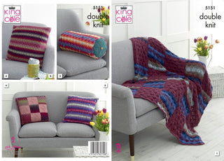 KC5151 Cushions & Throw in King Cole Big Value DK