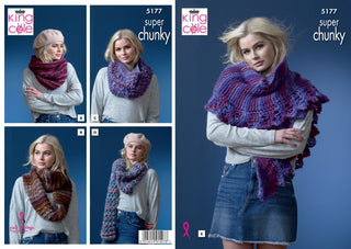 KC5177 Snoods and Shawls in King Cole Orbit Super Chunky