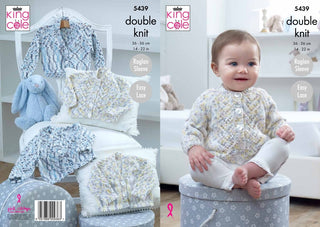KC5439 Cardigans for Babies in King Cole Cherish Dash DK