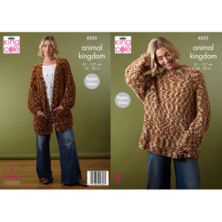 KC6553 Sweater and Cardigan knitted in Animal Kingdom