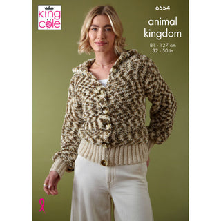 KC6554 Tank Top and Cardigan knitted in Animal Kingdom