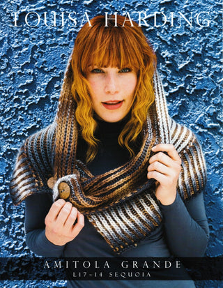 L17-14 Sequoia Hooded Cowl in Louisa Harding Amitola Grande