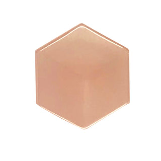 Hexagon Button Coral 15mm