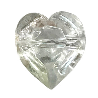 Crystal Look Heart Shaped Button