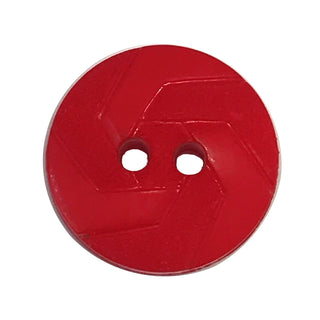 Red Textured Pattern Button 10mm