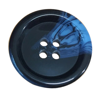 Navy & Blue Round Rimmed Two-Tone Button 24mm