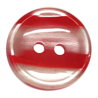 Red & White Two-Tone Button 15mm