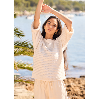 MIP100 Lustre Top in Mode at Rowan Cotton DK