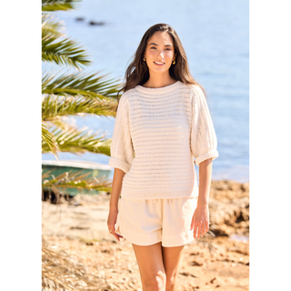 MIP100 Lustre Top in Mode at Rowan Cotton DK