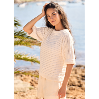 MIP100 Lustre Top in Mode at Rowan Cotton DK