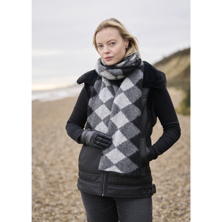 MIP38 Wave Hat & Wrap in Mode at Rowan Softest Alpaca