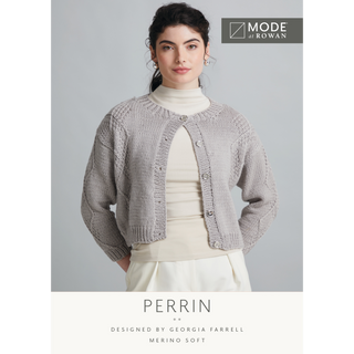 MIP84 Perrin Cardigan in Mode at Rowan Merino Soft