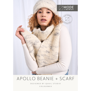 MIP89 Apollo Beanie & Scarf in Mode at Rowan Colourmix