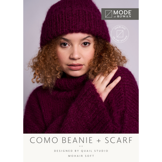 MIP95 Como Beanie & Scarf in Mode at Rowan Mohair Soft