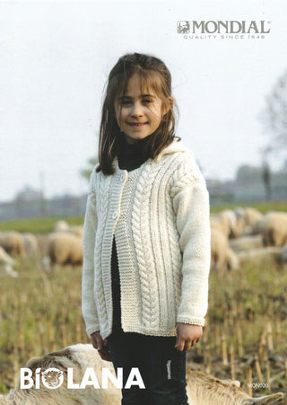MON020 Cardigan for Children in Bio Lana